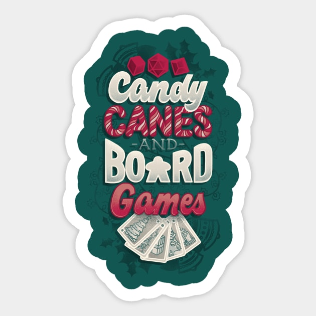 Candy Canes and Board Games Sticker by polliadesign